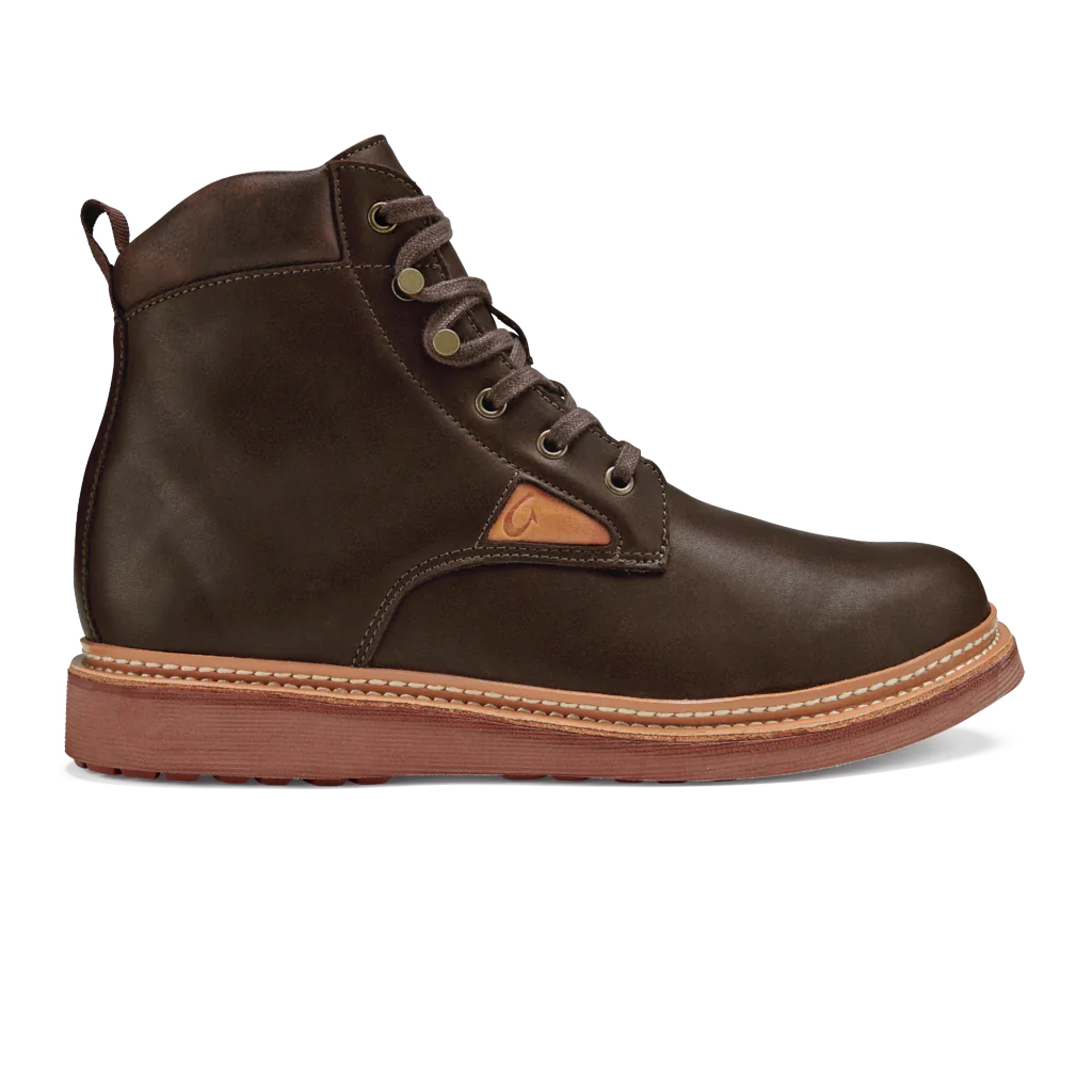Olukai Kilakila Mens Boots - Dark Wood Brown Leather Size 12 NEW OluKai Men main image 3