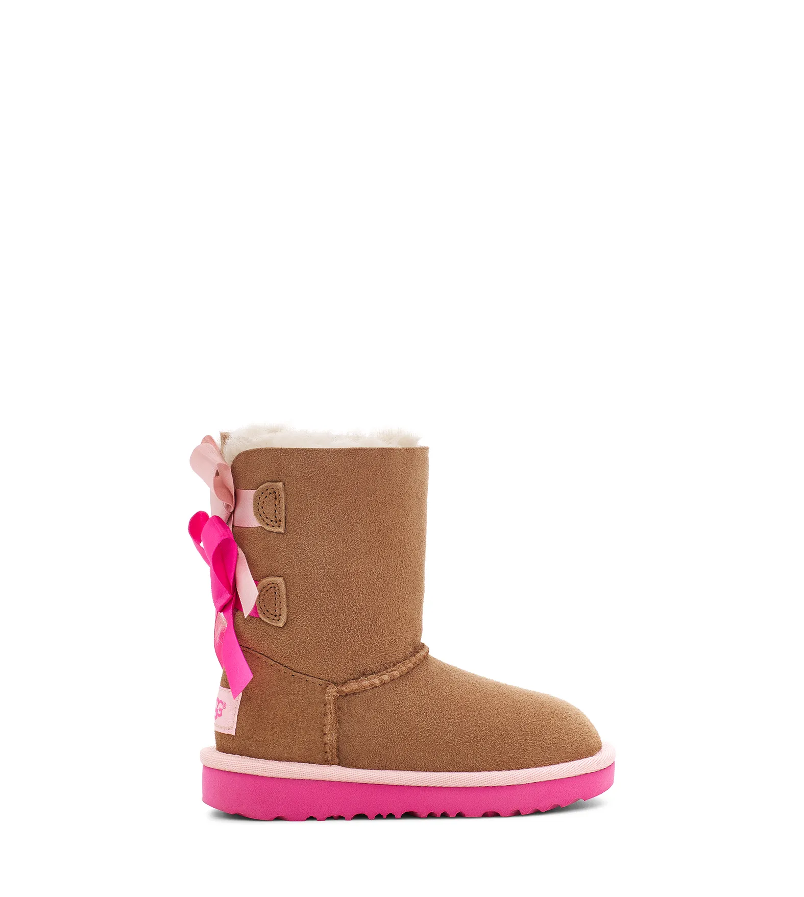 UGG UGG Bailey Bow II Toddler Chestnut/Pink display picture 1